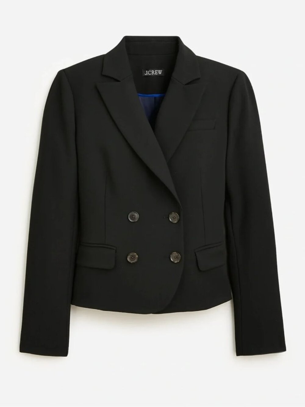 NWT J.Crew Slim-Fit Black Double Breasted Blazer 10 Career Office Business